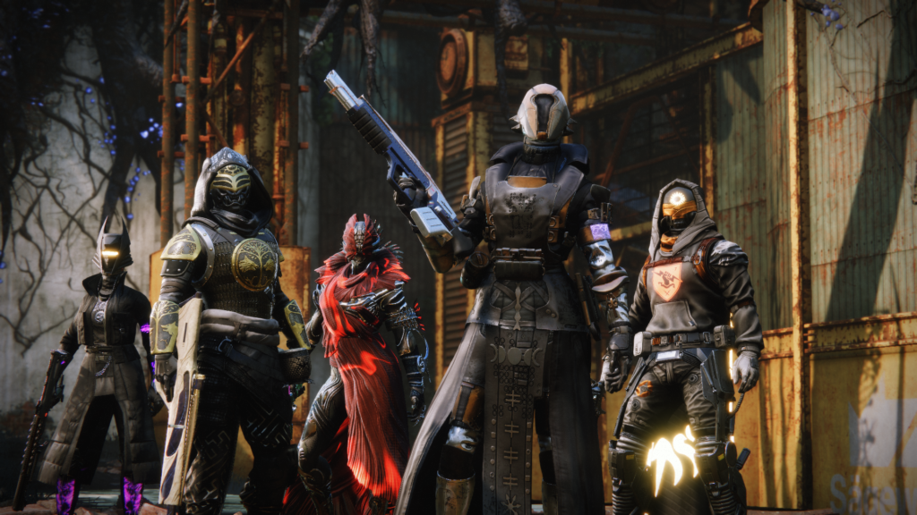 Destiny 2 Guardians stands before the fight